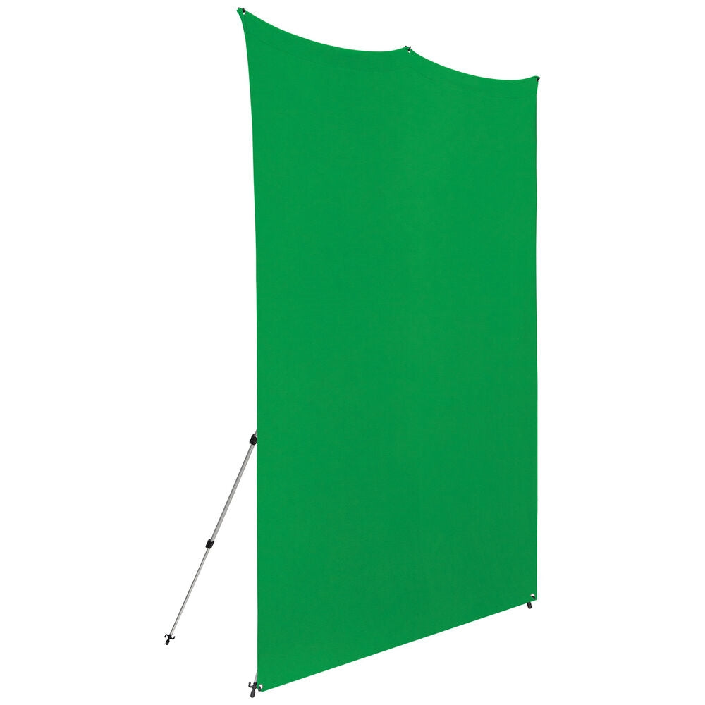 Westcott X-Drop Pro Water-Resistant Backdrop Kit | Chroma-Key Green, 8 x 8'