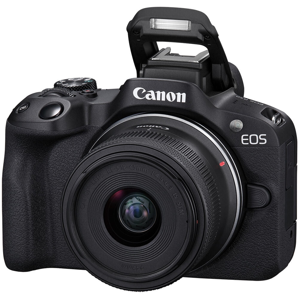Canon EOS R50 Mirrorless Camera with 18-45mm and 55-210mm Lenses | Black
