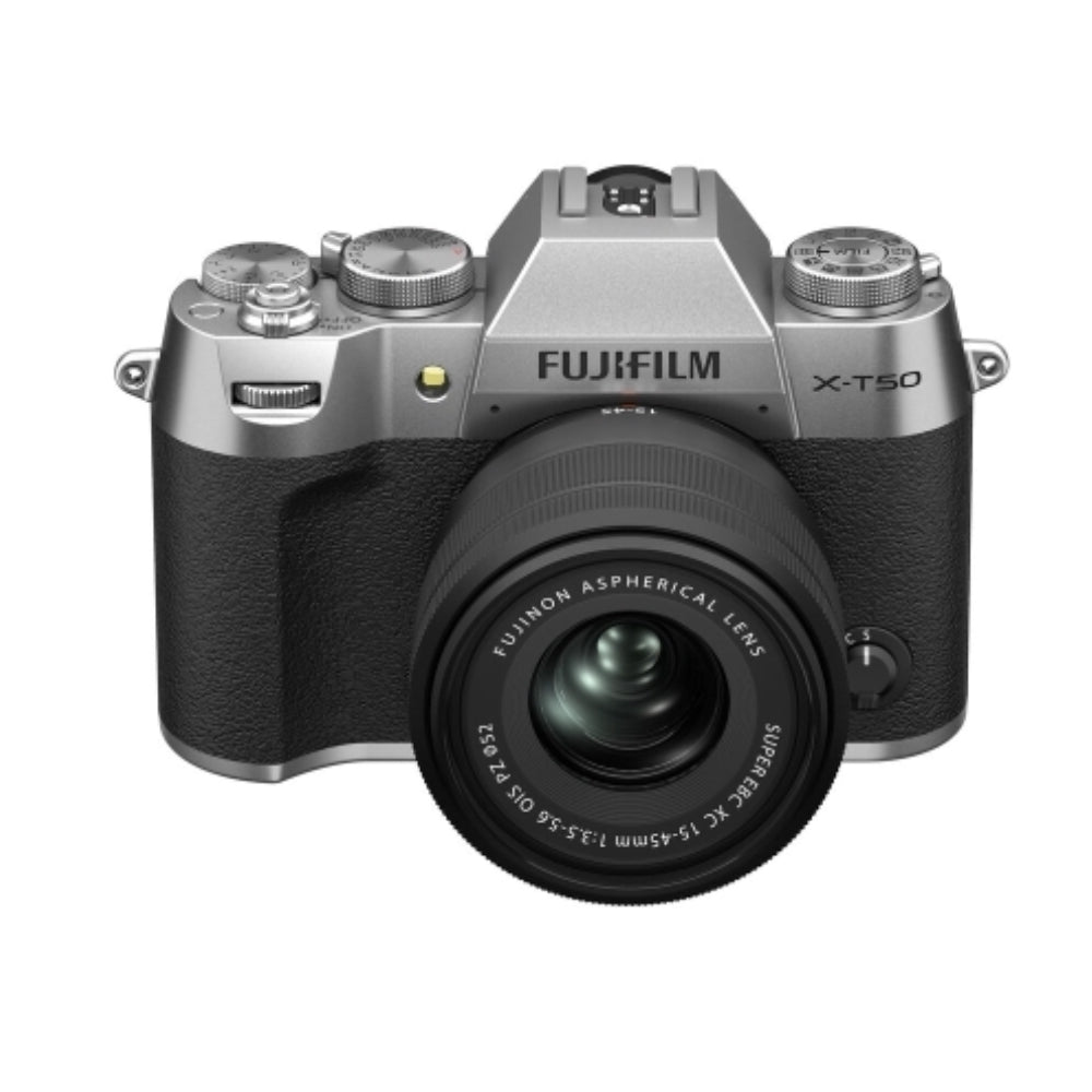 Fujifilm X-T50 Mirrorless Camera w/ XC 15-45mm f/3.5-5.6 OIS PZ Lens | Silver