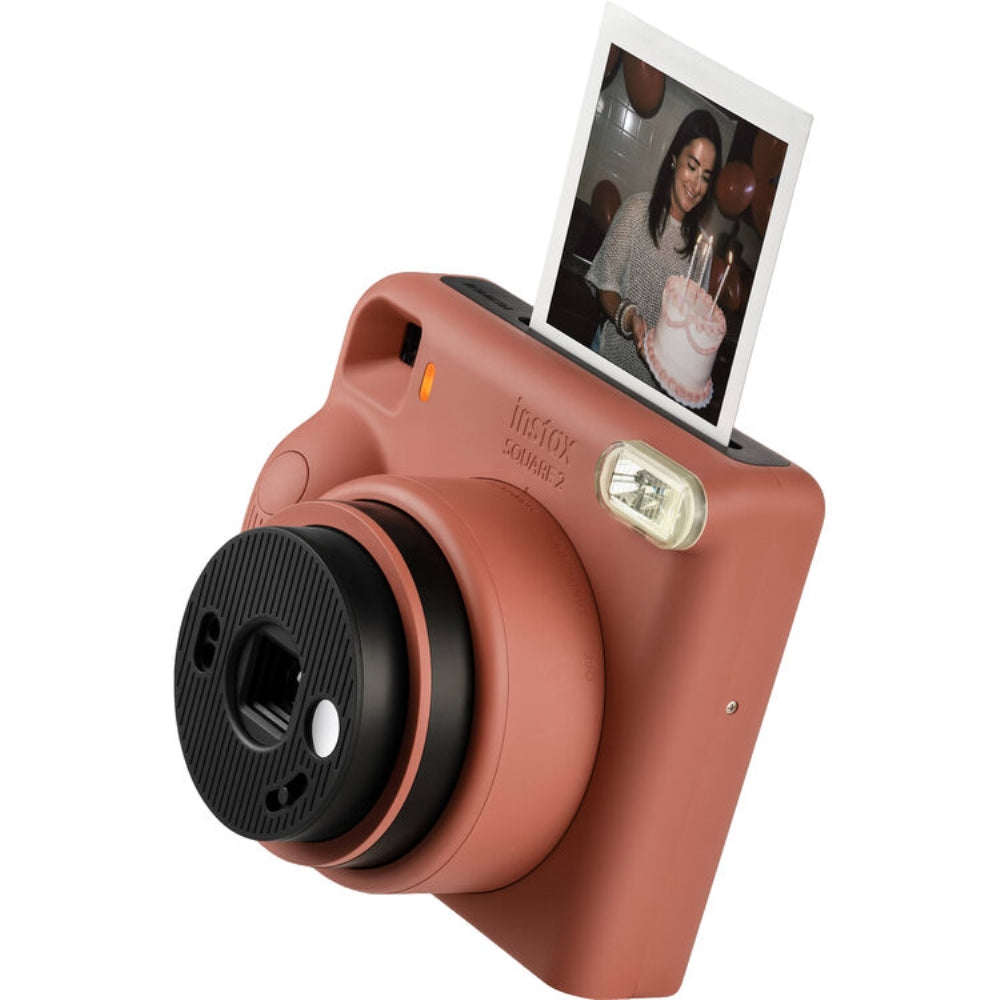 FUJIFILM instax SQUARE 2 Instant Film Camera | Brick Red