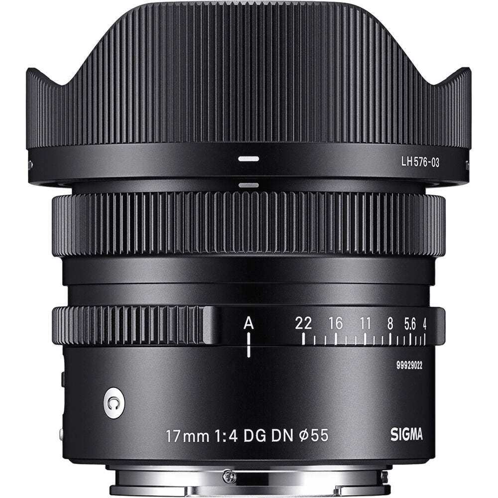 Sigma 17mm f/4 DG DN Contemporary Lens Compatible with Sony E Mount (Full Frame) Bundle with 55mm UV Filter + Lens Cap Keeper + Cleaning Kit + Cleaning Cloth (5 Items)