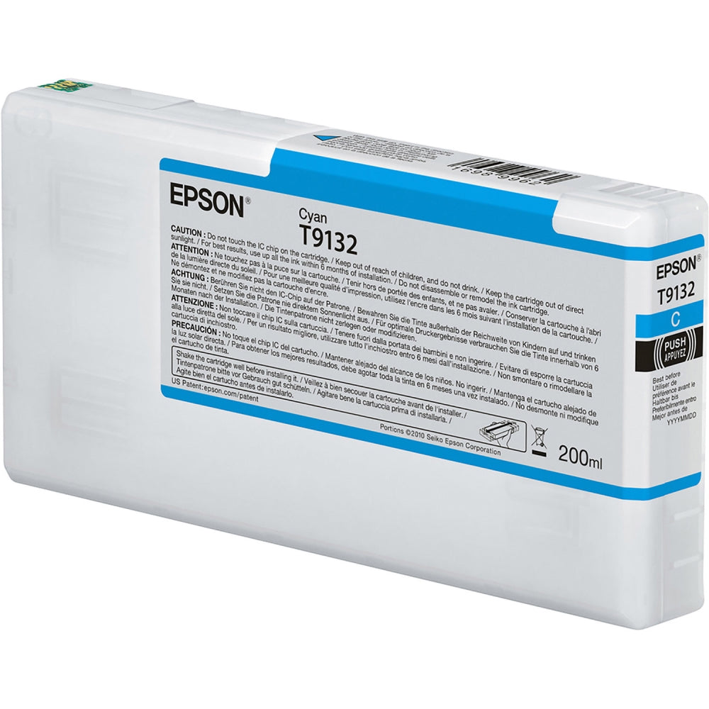 Epson T9132 UltraChrome HDX Cyan Ink Cartridge | 200 mL