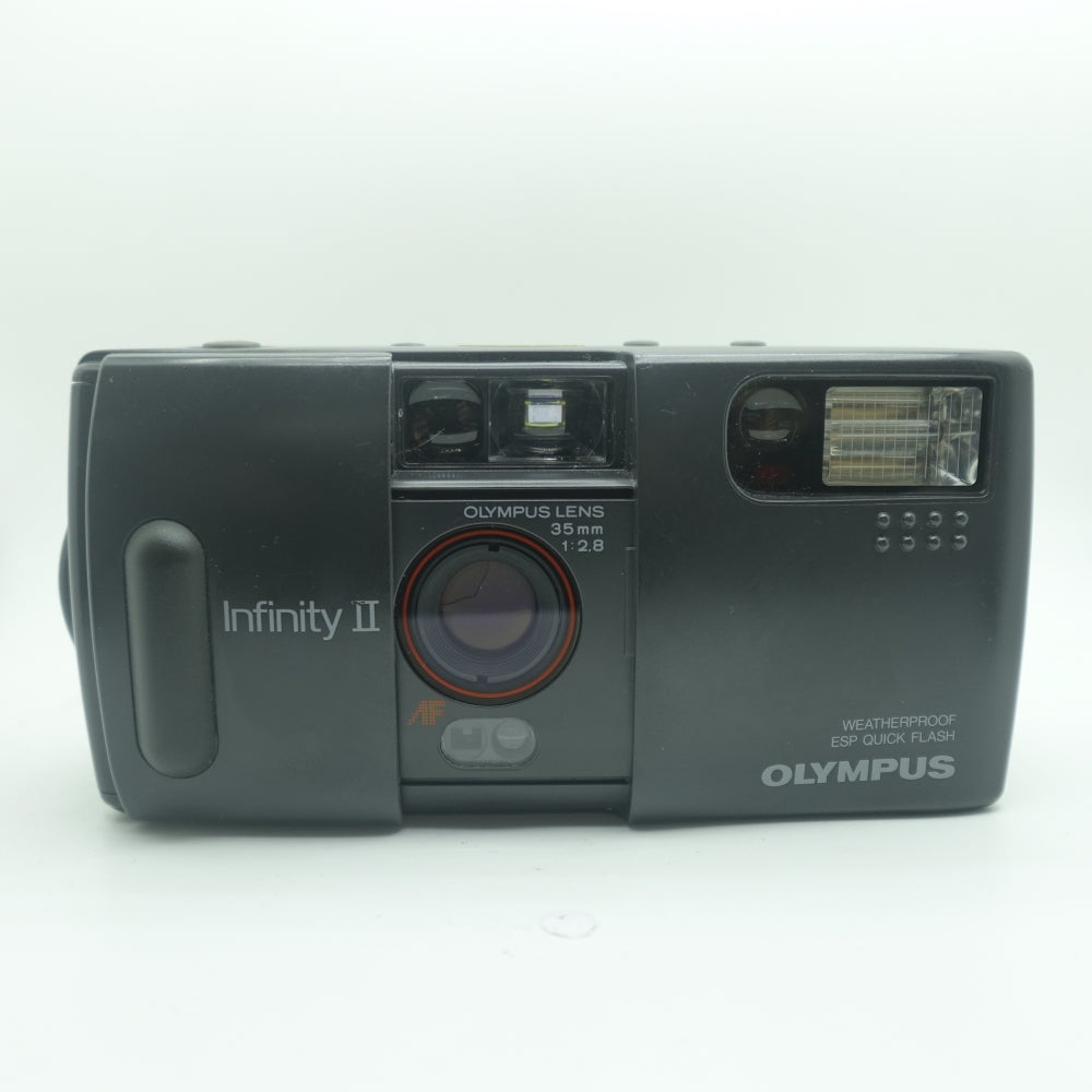 Used Olympus Infinity II Quartz Date 35mm Point and Shoot Camera | Black | U8