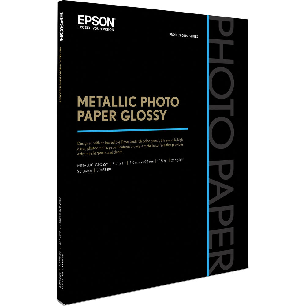 Epson Metallic Photo Paper Glossy | 8.5 x 11", 25 Sheets