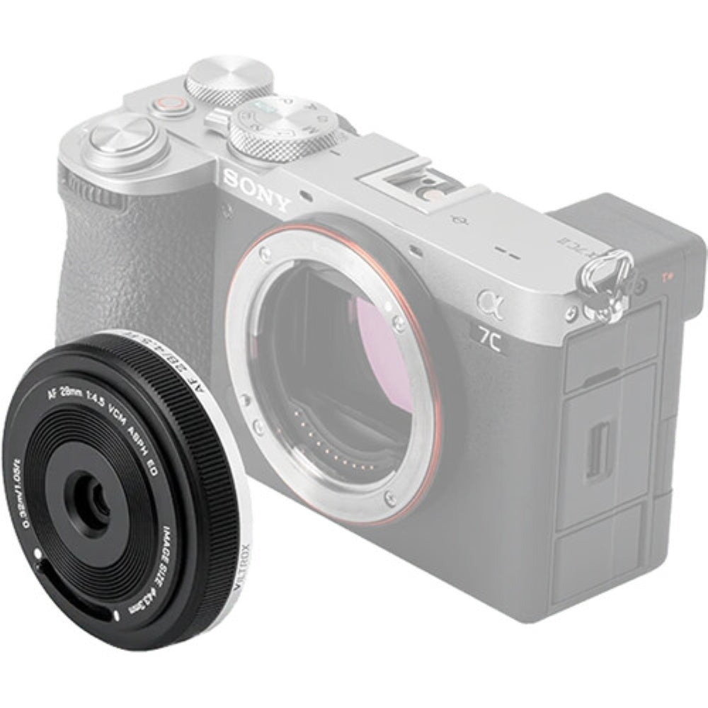 Viltrox AF 28mm f/4.5 FE Lens Compatible with Sony E Bundle with Lens Cap Keeper + Cleaning Kit + Cleaning Cloth (4 Items)