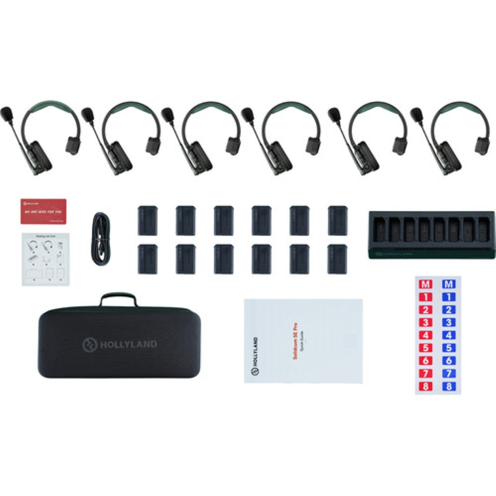 Hollyland Solidcom SE Pro 6S 6-Person Full-Duplex Single-Ear Headset Intercom System | 1.9 GHz