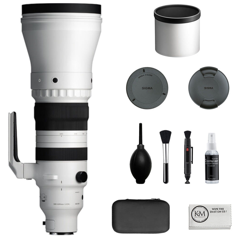 Sigma 300-600mm f/4 DG OS Sports Lens Compatible with Sony E Mount (Full Frame) Bundle with Cleaning Kit + Cleaning Cloth (5 Items)