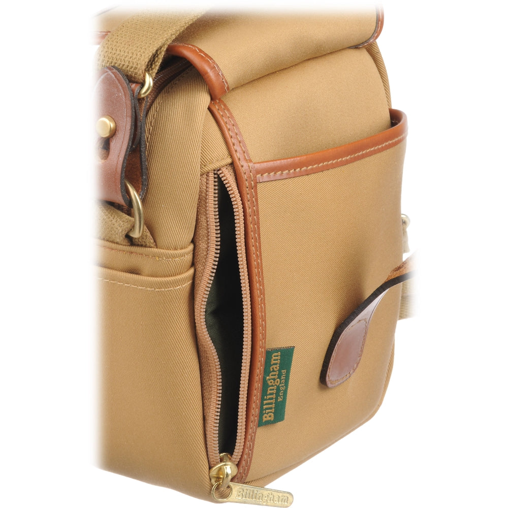 Billingham Stowaway Compact Shoulder Bag | Khaki with Tan Leather Trim