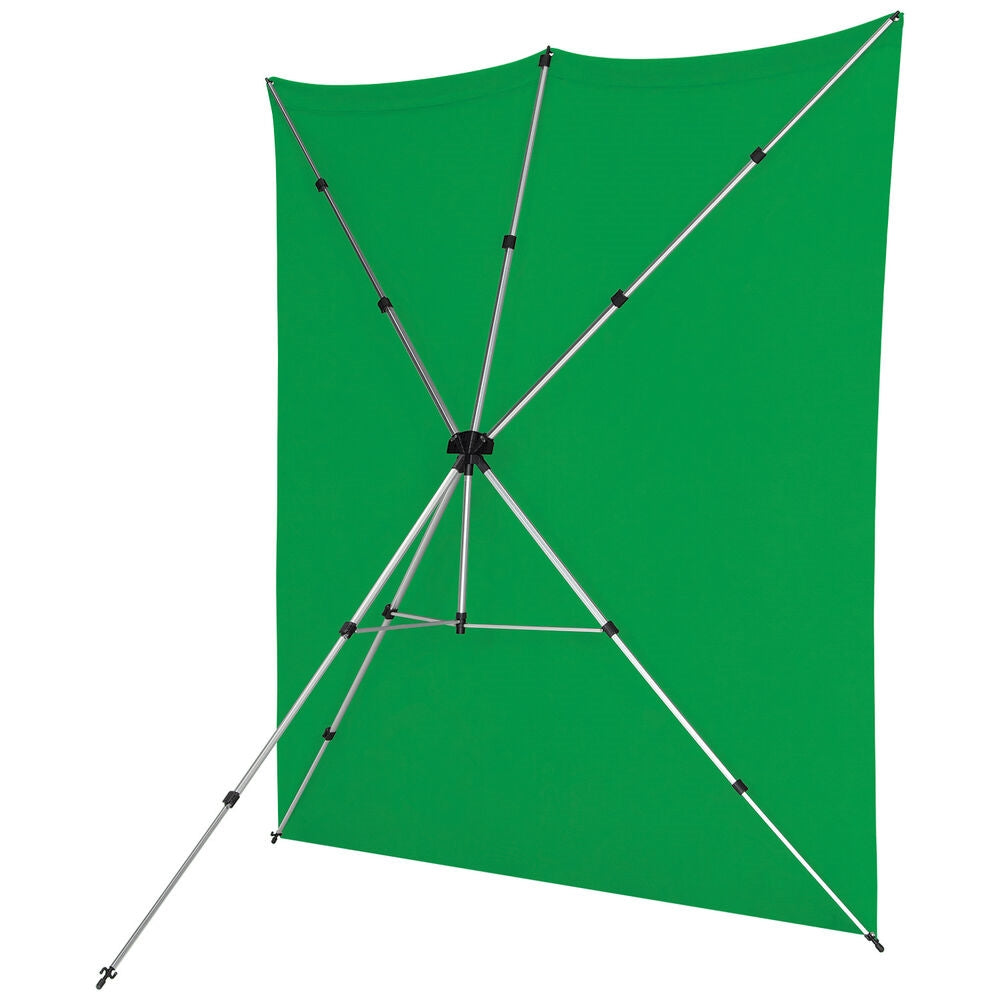 Westcott X-Drop Pro Water-Resistant Backdrop Kit | Chroma-Key Green, 8 x 8'