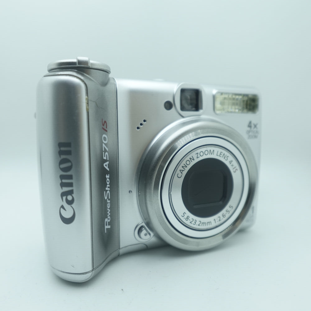 Used Canon PowerShot A570IS Digital Point and Shoot Camera | Silver | U8