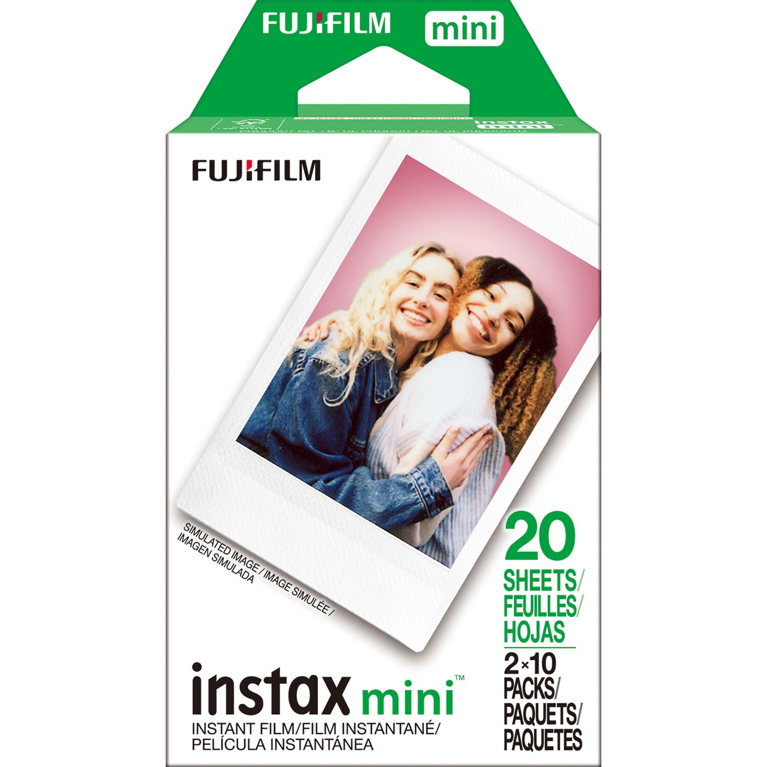 FUJIFILM instax mini Link+ Smartphone Printer Bundle with 20 Exposures Instant Mini Film + Mini Album, Borders, Stickers & Clips + Cleaning Cloth (4 Items)