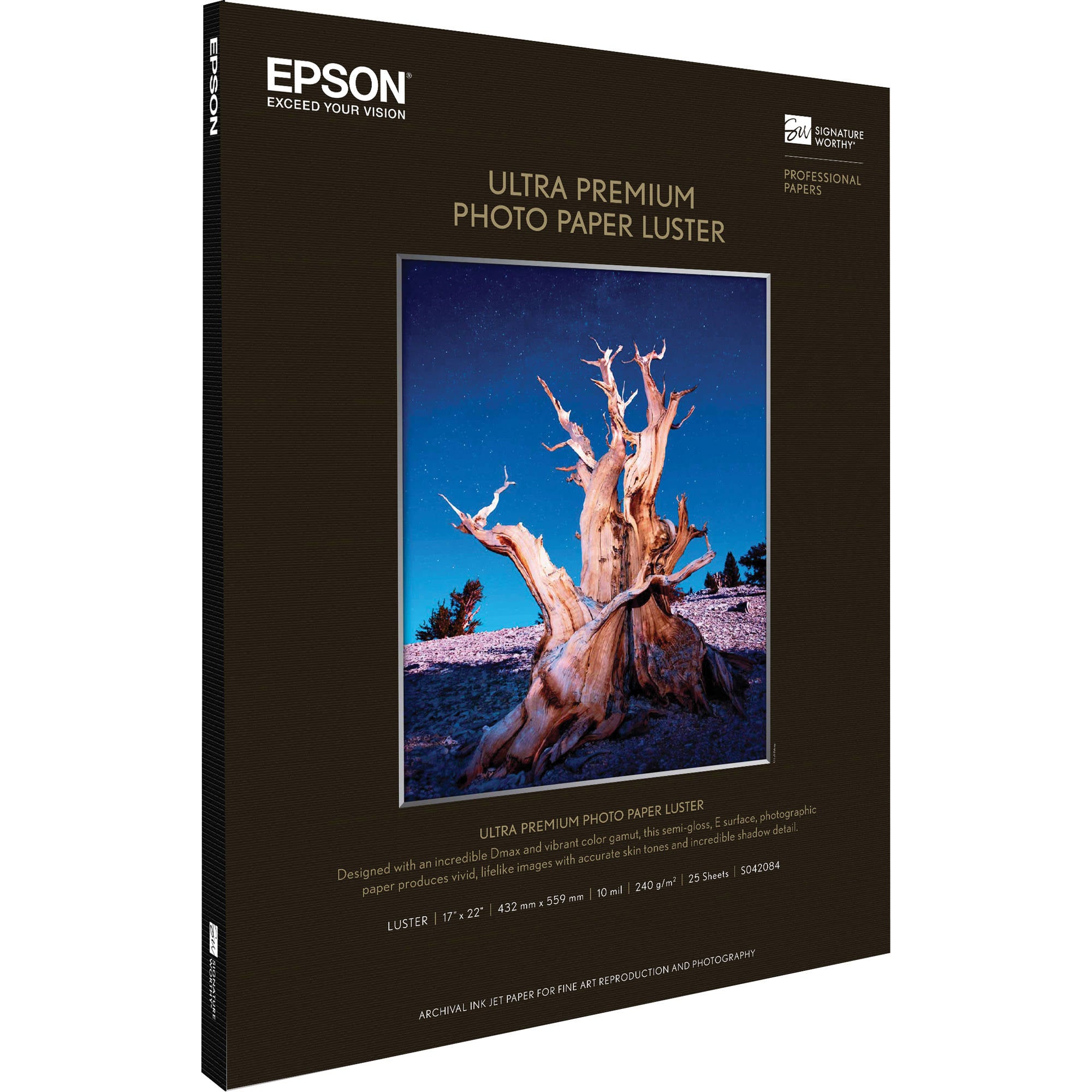 Epson Ultra Premium Photo Paper Luster | 17 x 22", 25 Sheets