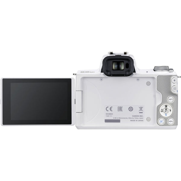 Canon EOS M50 Mark II Mirrorless Digital Camera with 15-45mm Lens | White
