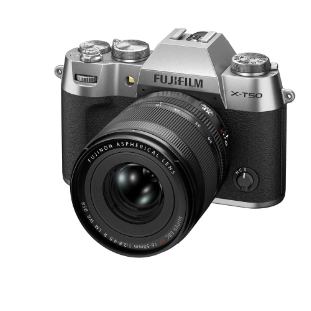 FUJIFILM X-T50 Mirrorless Camera with XF 16-50mm f/2.8-4.8 Lens | Silver