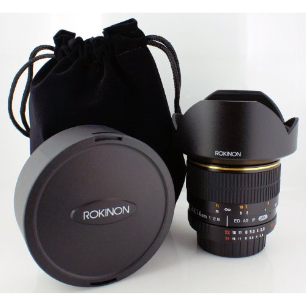 Rokinon 14mm f/2.8 IF ED UMC Lens For Nikon with AE Chip