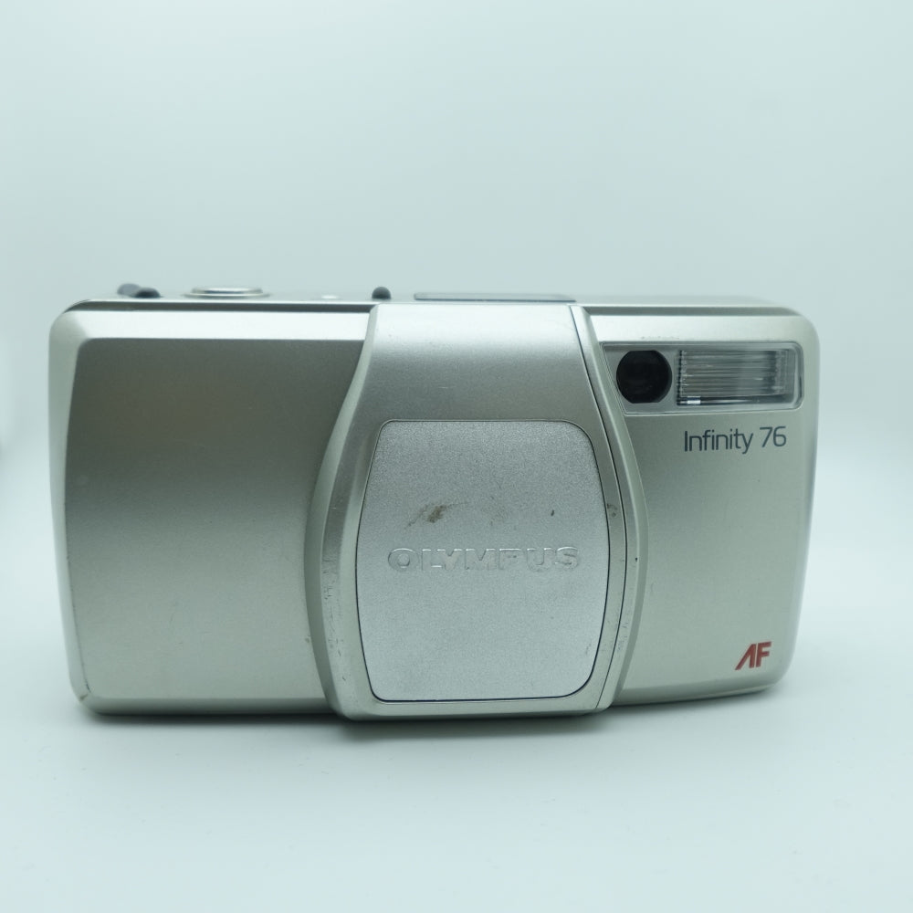 Used Olympus Infinity 76 35mm Point and Shoot Camera | Silver | U8