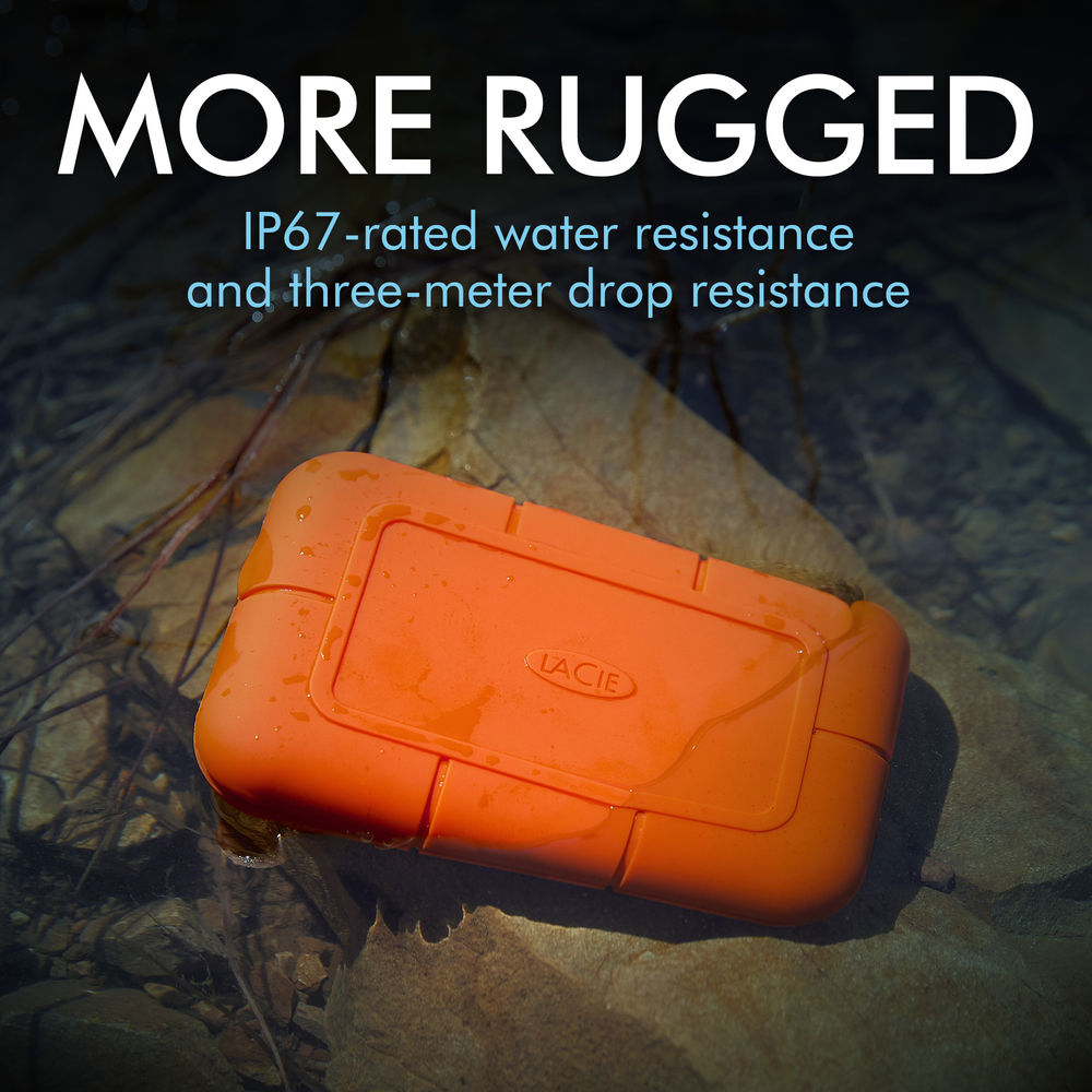 LaCie 2TB Rugged USB 3.1 Type-C External SSD