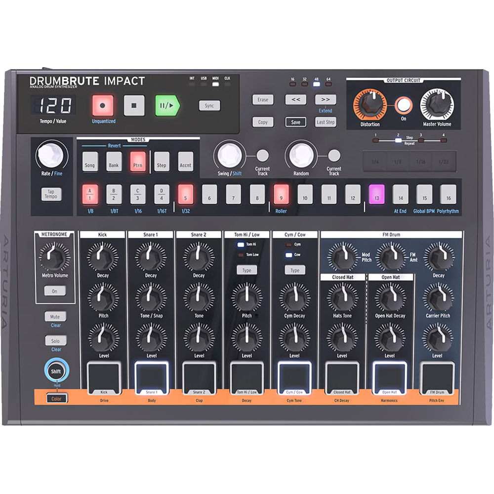 Arturia DrumBrute Impact Analog Drum Machine