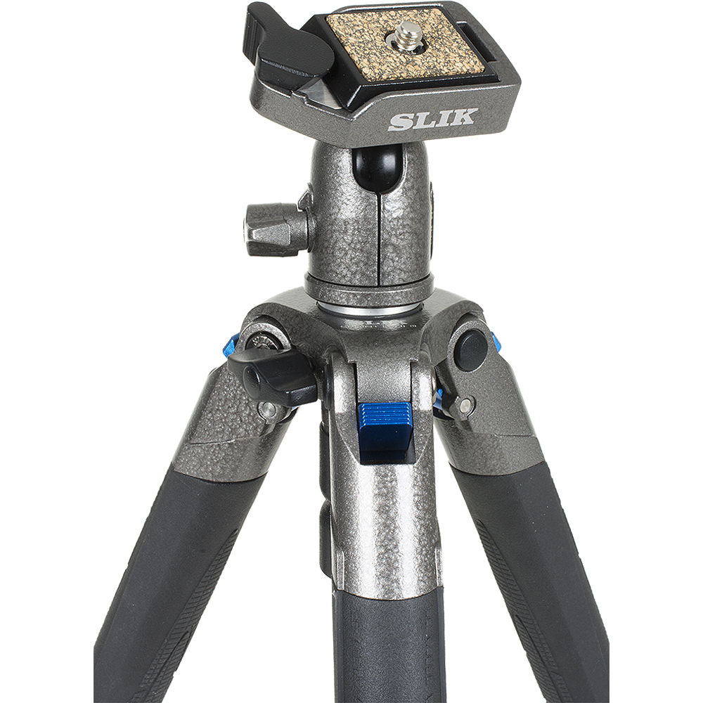 Slik Sprint Mini III Travel Tripod with SBH-100 DQ Compact Ball Head | Gun Metal Gray