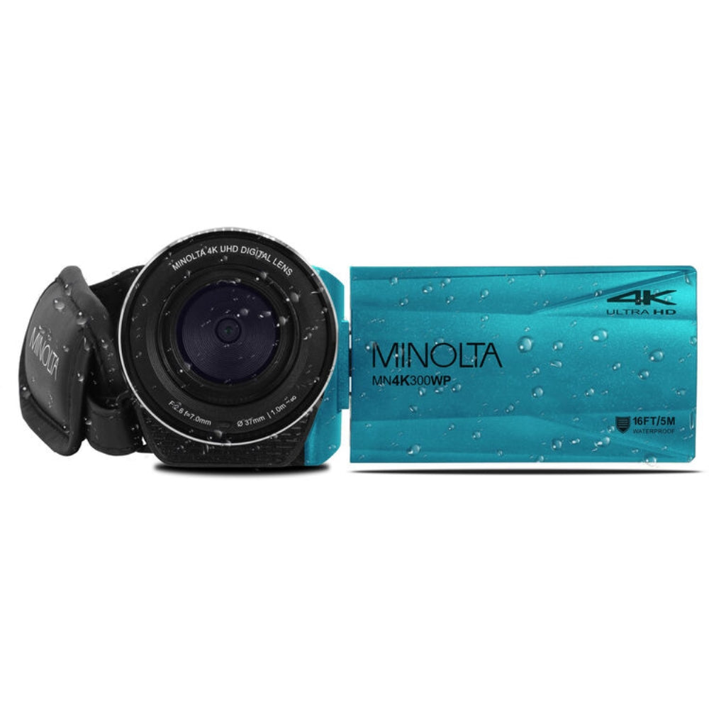 Minolta MN4K300WP UHD 4K Waterproof Camera | Blue
