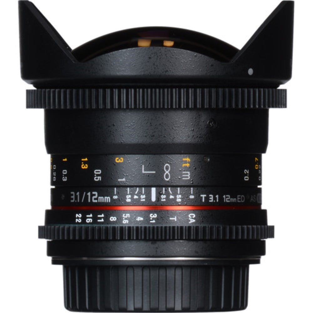 Rokinon 12mm T3.1 ED AS IF NCS UMC Cine DS Fisheye Lens for Canon EF Mount