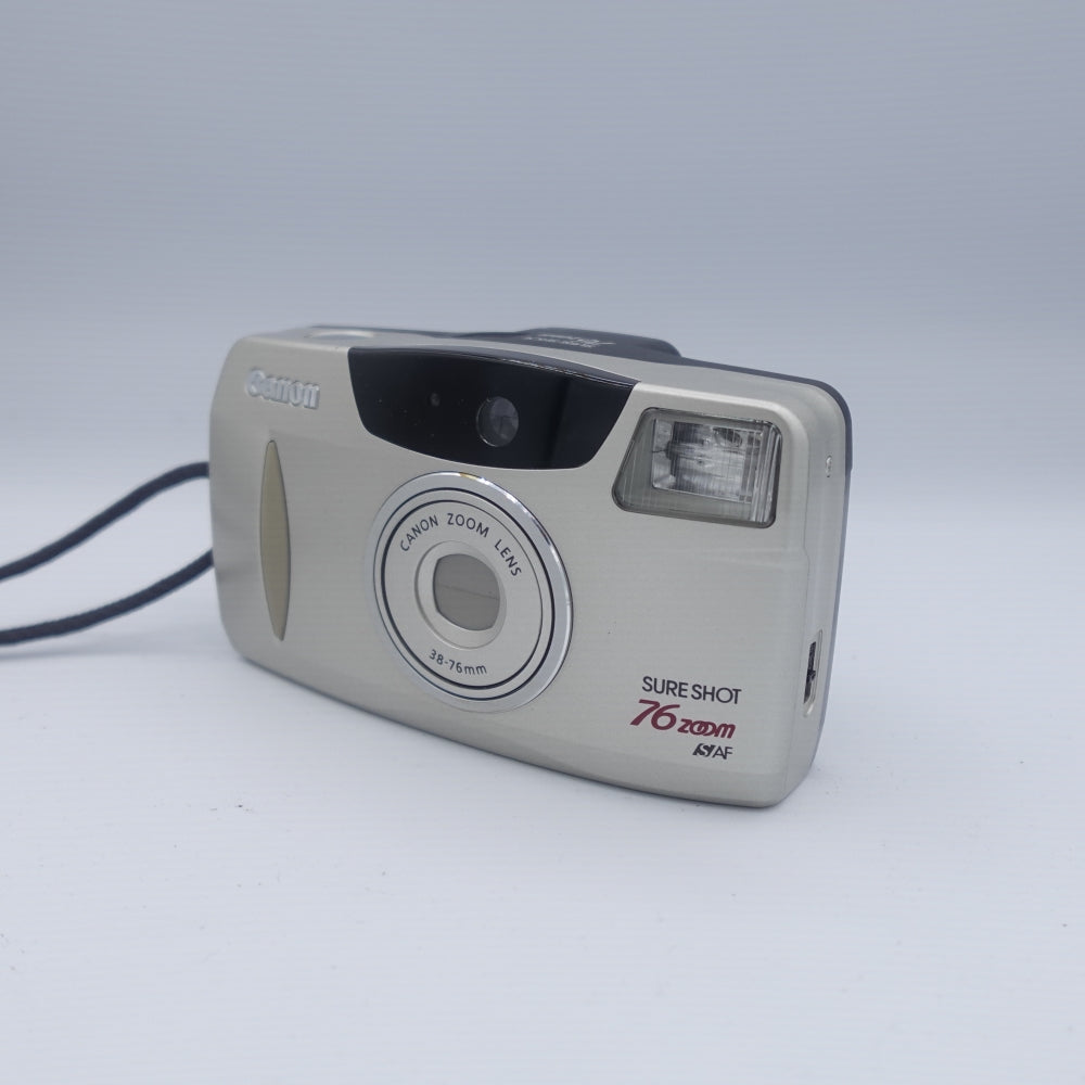Used Canon Sure Shot 76 Zoom 35mm Point and Shoot Camera | Silver | U9