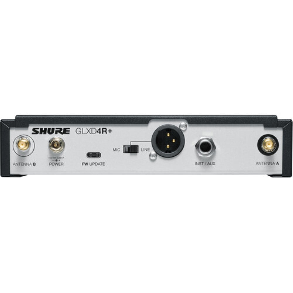 Shure GLXD24R+ Dual-Band Wireless Vocal Rack System with SM58 Microphone | Z3: 2.4, 5.8 GHz
