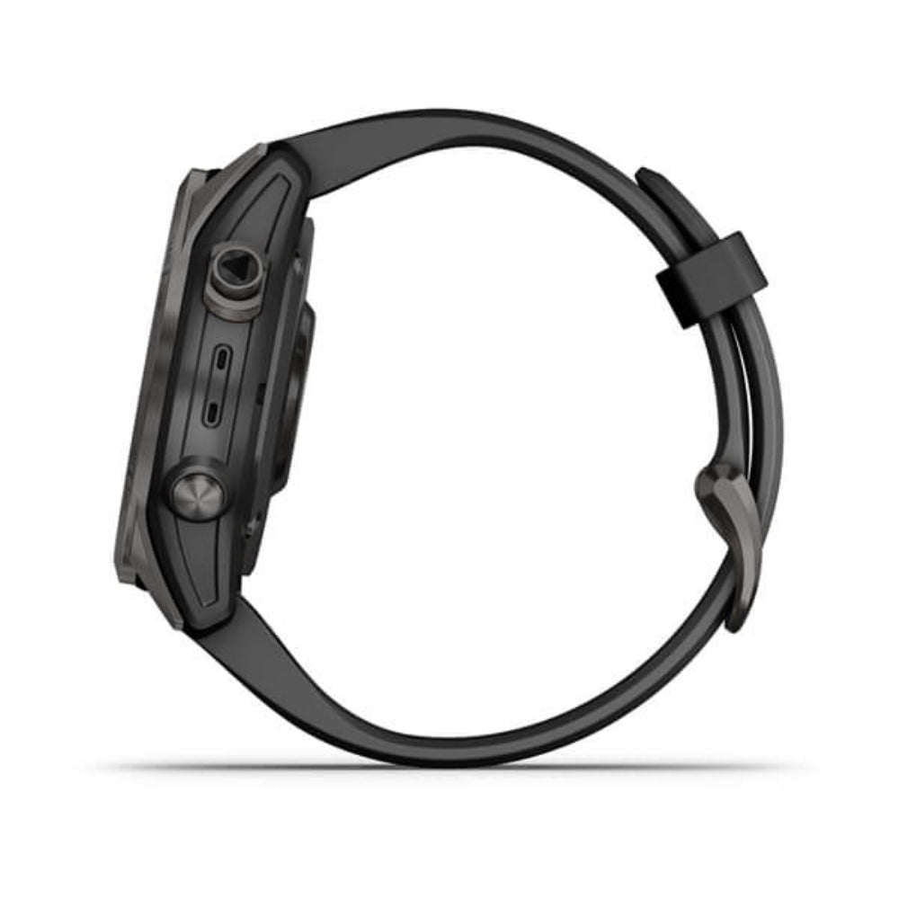 Garmin fenix 7S Sapphire Solar GPS Watch | Carbon Gray DLC Titanium with Black Band **OPEN BOX**