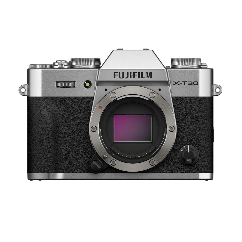 FUJIFILM X-T30 III Mirrorless Digital Camera Silver (Body Only) Bundle with Sigma 23mm f/1.4 DC DN Lens + 64GB Card + UV Filter + Card Reader + Charger + Cleaning Kit + Camera Bag + Cloth (12 Items)