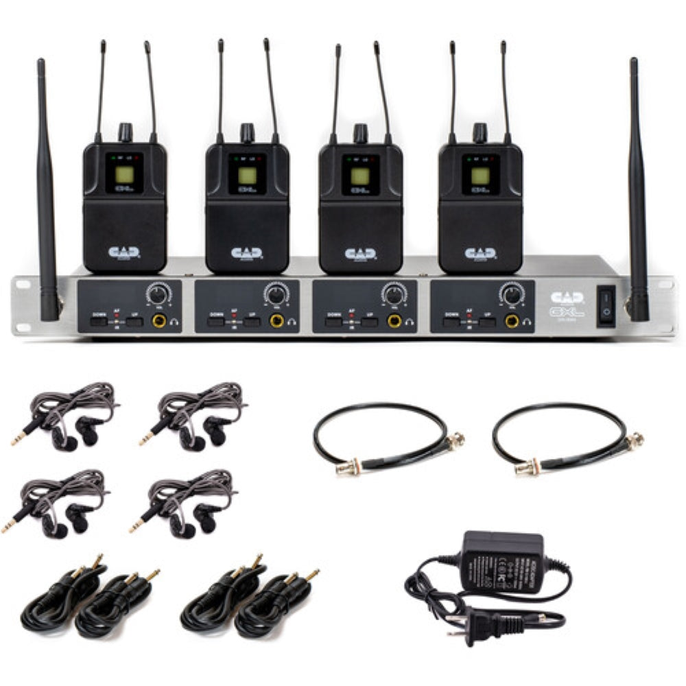 CAD GXLIEM4 Quad-Mix In-Ear Wireless Monitoring System | T: 902 to 928 MHz