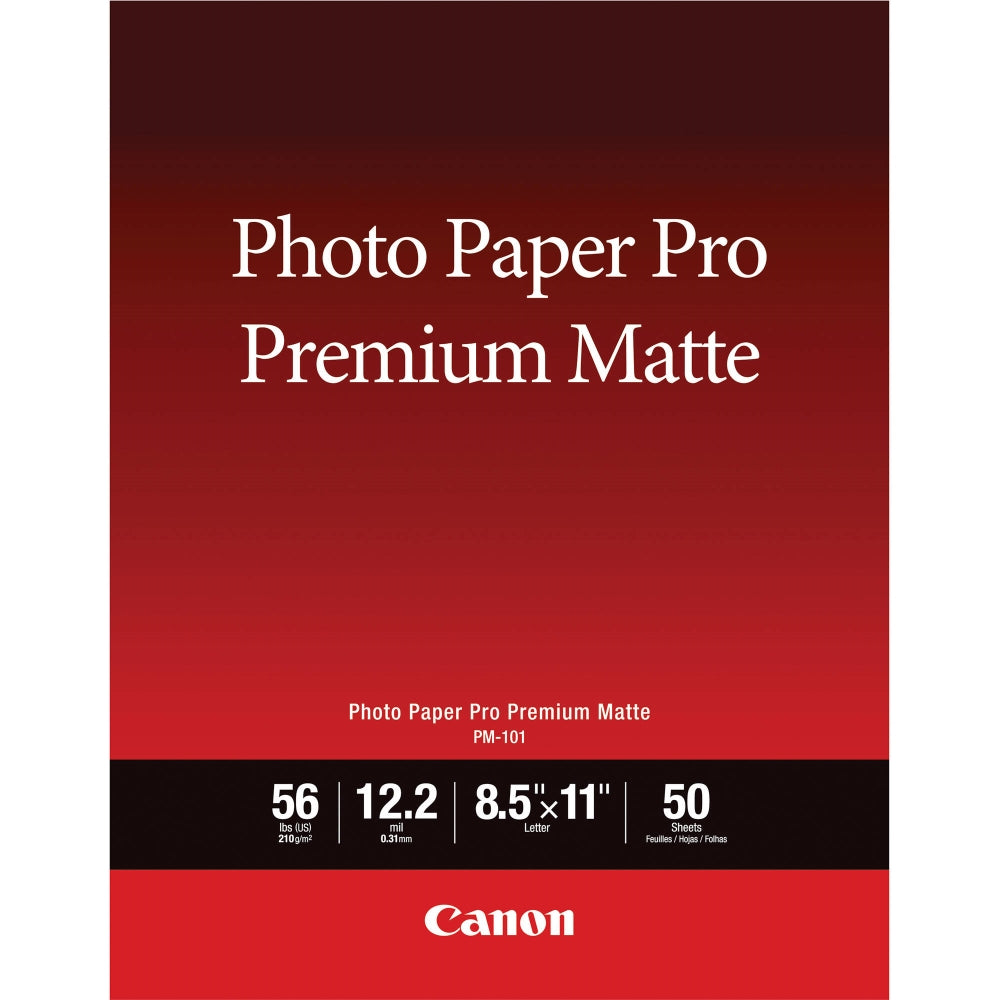 Canon PM-101 Photo Paper Pro Premium Matte | 8.5 x 11", 50 Sheets