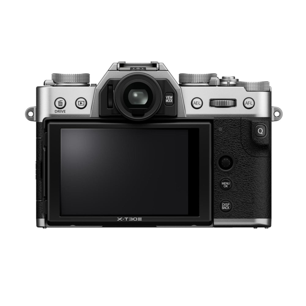 FUJIFILM X-T30 III Mirrorless Digital Camera Silver (Body Only) Bundle with Sigma 23mm f/1.4 DC DN Lens + 64GB Card + UV Filter + Card Reader + Charger + Cleaning Kit + Camera Bag + Cloth (12 Items)