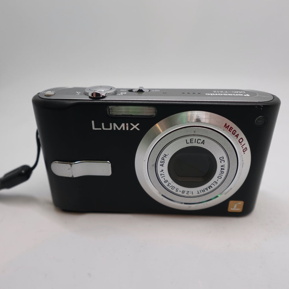 Used Panasonic Lumix DMC-FX12 Digital Point and Shoot Camera | Black | U8+