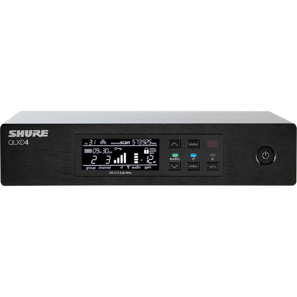 Shure QLXD4 Digital Wireless Receiver | H50: 534 to 598 MHz