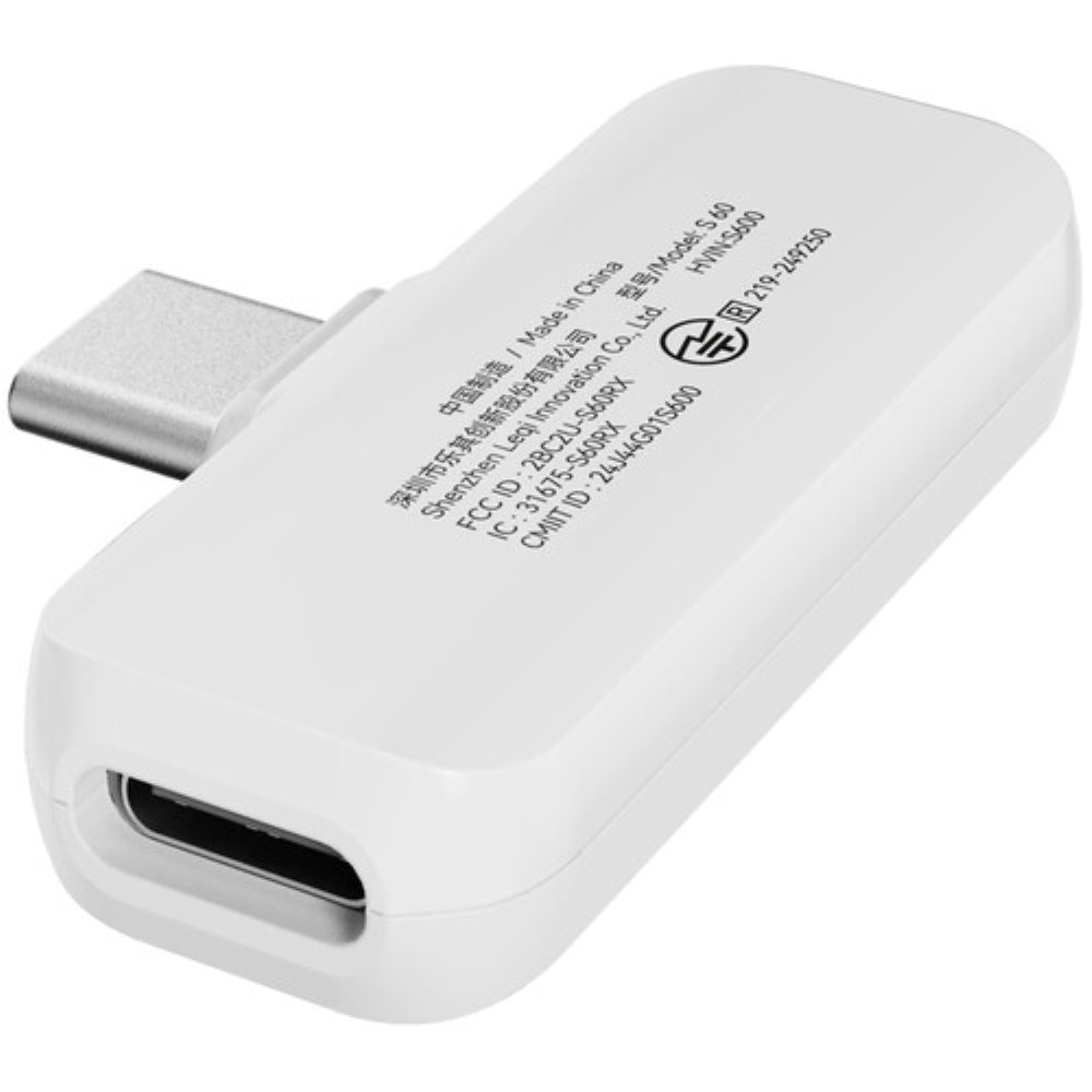 SmallRig S 60 2-Person Wireless Microphone System with USB-C Connector for Mobile Devices | 2.4 GHz, White
