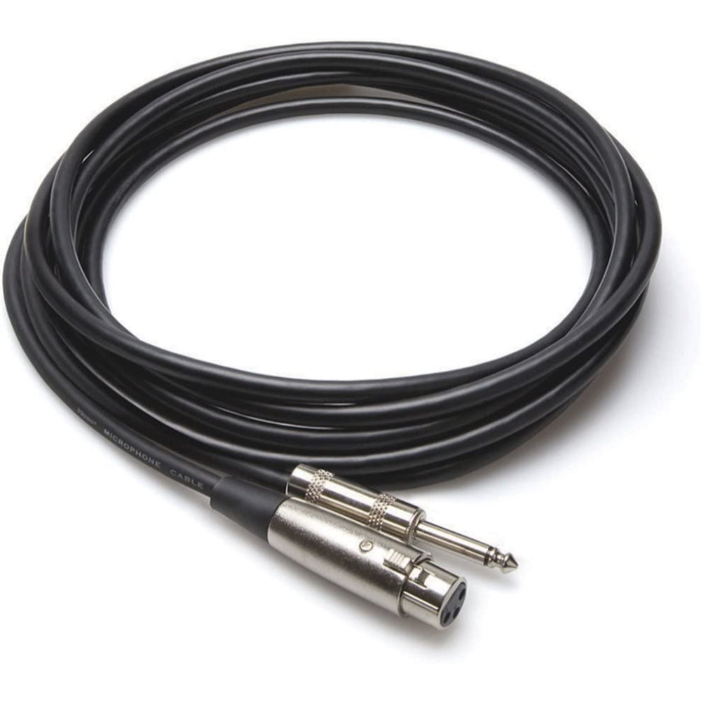 Hosa Technology 1/4" Phone Male to 3-Pin XLR Female Unbalanced Hi-Z Microphone Cable | 5'