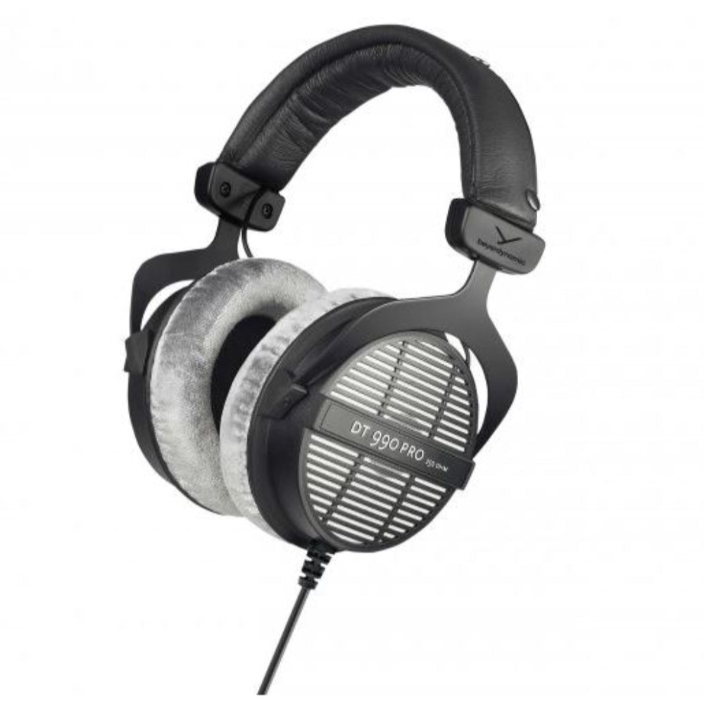 BeyerDynamic DT 990 Pro 250 ohm Studio Headphones Bundle With Headphones Stand + Microfiber Cleaning Cloth (3 Items)