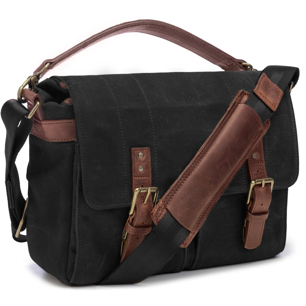 ONA Prince Street Camera Messenger Bag | Black, Waxed Canvas