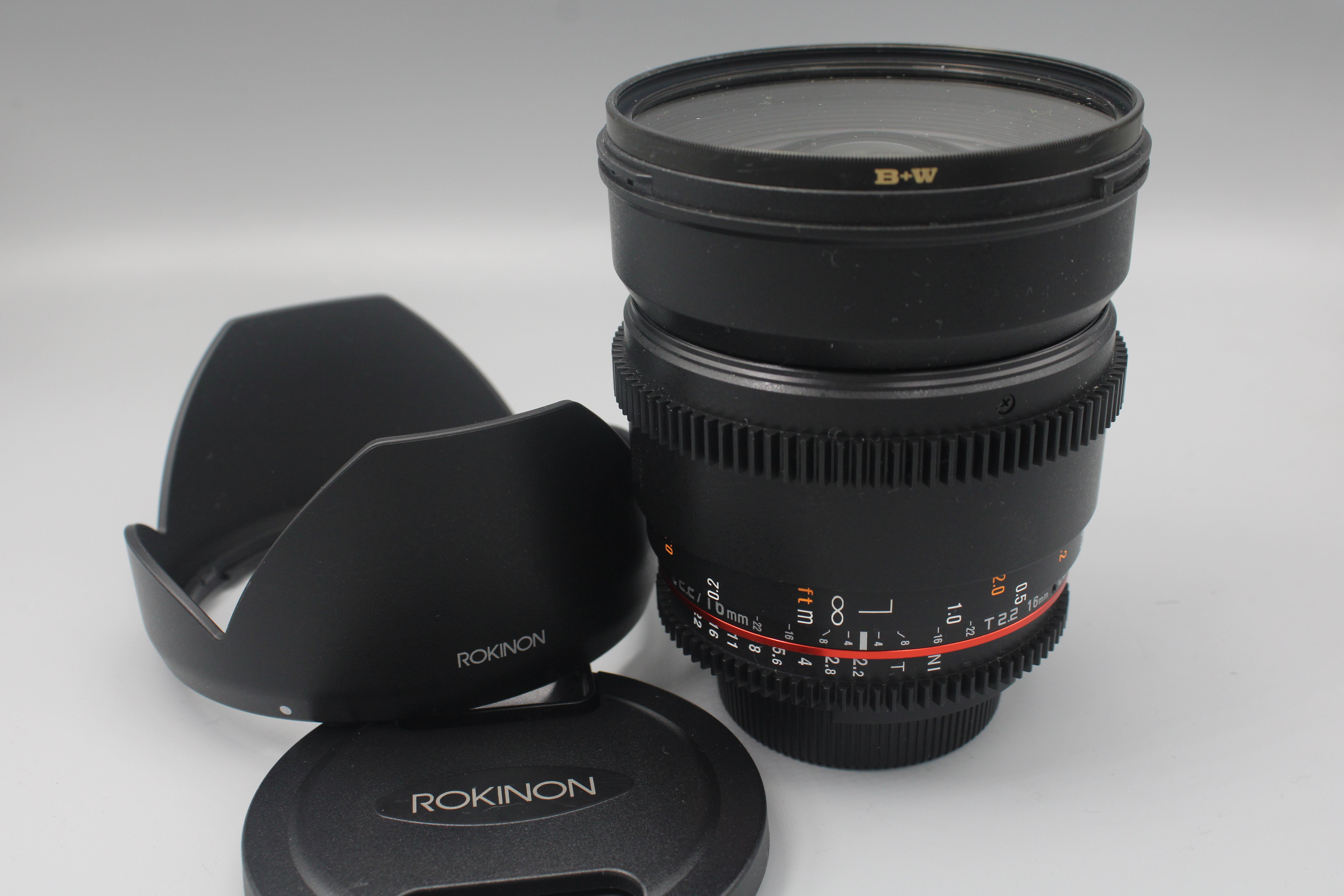 Used Rokinon 16mm T2.2 Nikon F Used Very Good