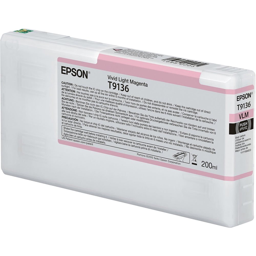 Epson T9136 UltraChrome HDX Vivid Light Magenta Ink Cartridge | 200 mL