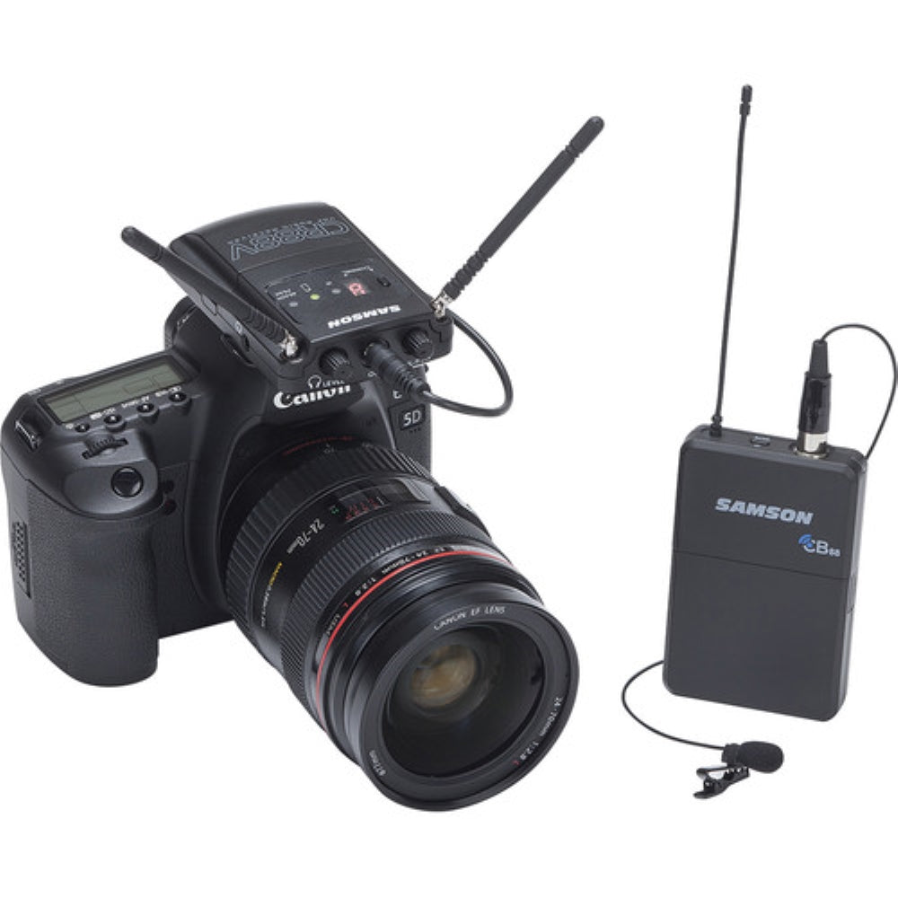 Samson Concert 88 Camera-Mount Wireless Omni Lavalier Microphone System | D: 542 to 566 MHz