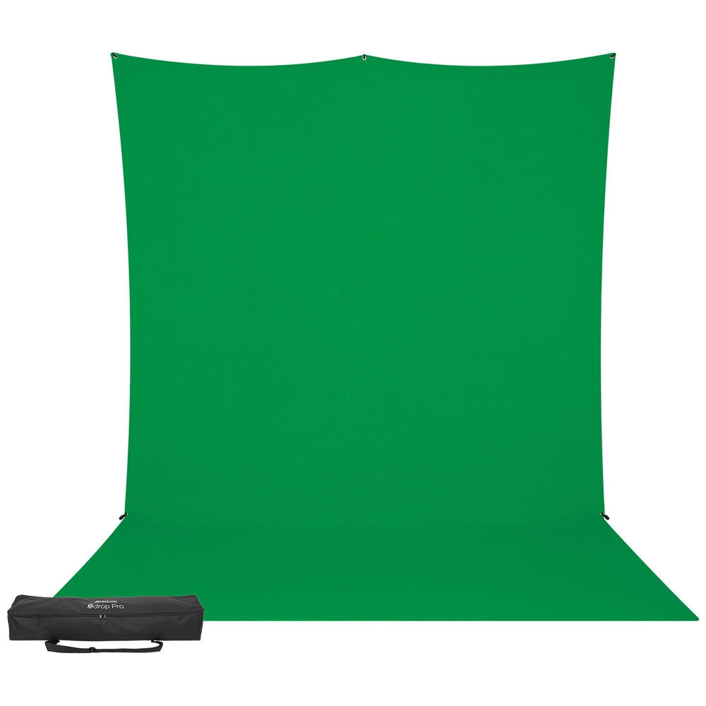 Westcott X-Drop Pro Water-Resistant Backdrop Sweep Kit | Chroma-Key Green, 8 x 13'