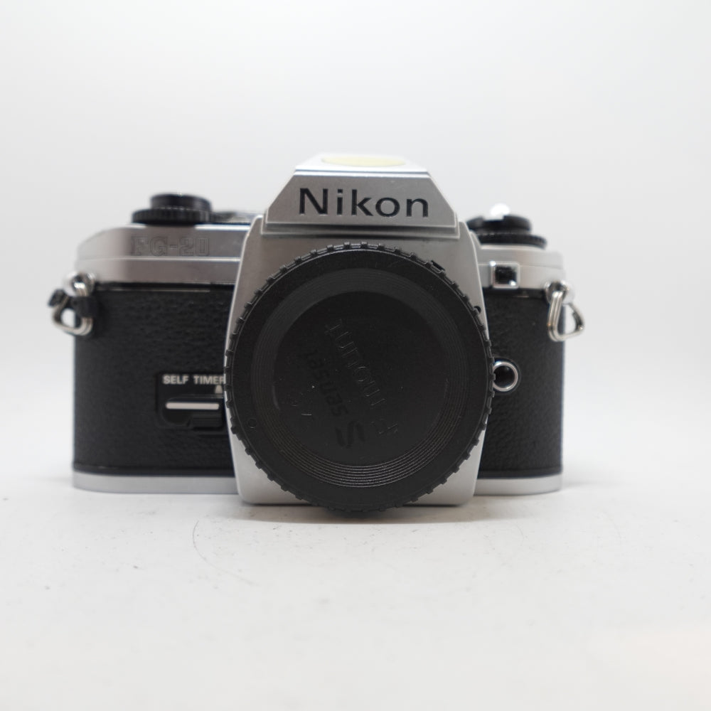 Used Nikon FG-20 35mm SLR Camera Body | Chrome | U8
