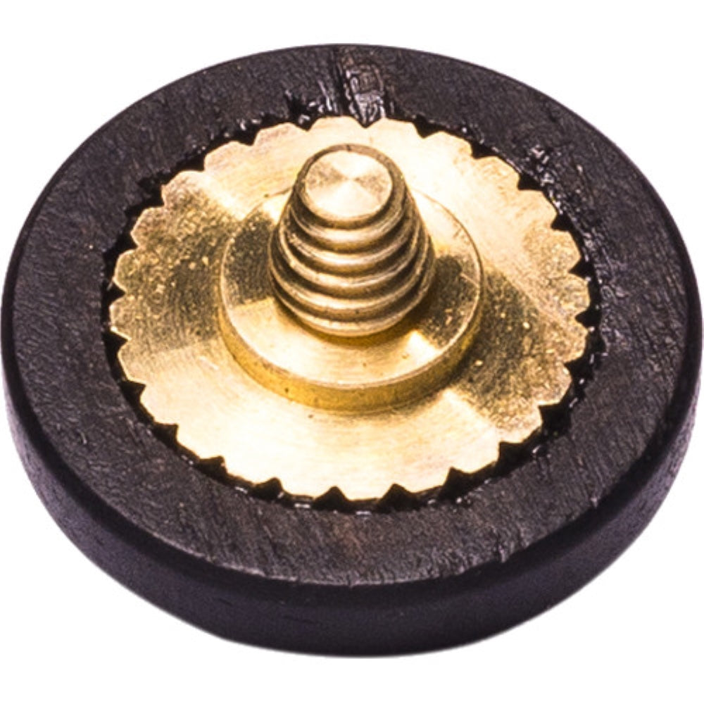 Artisan Obscura Soft Shutter Release Button | Small Concave, Threaded, Ebony Wood