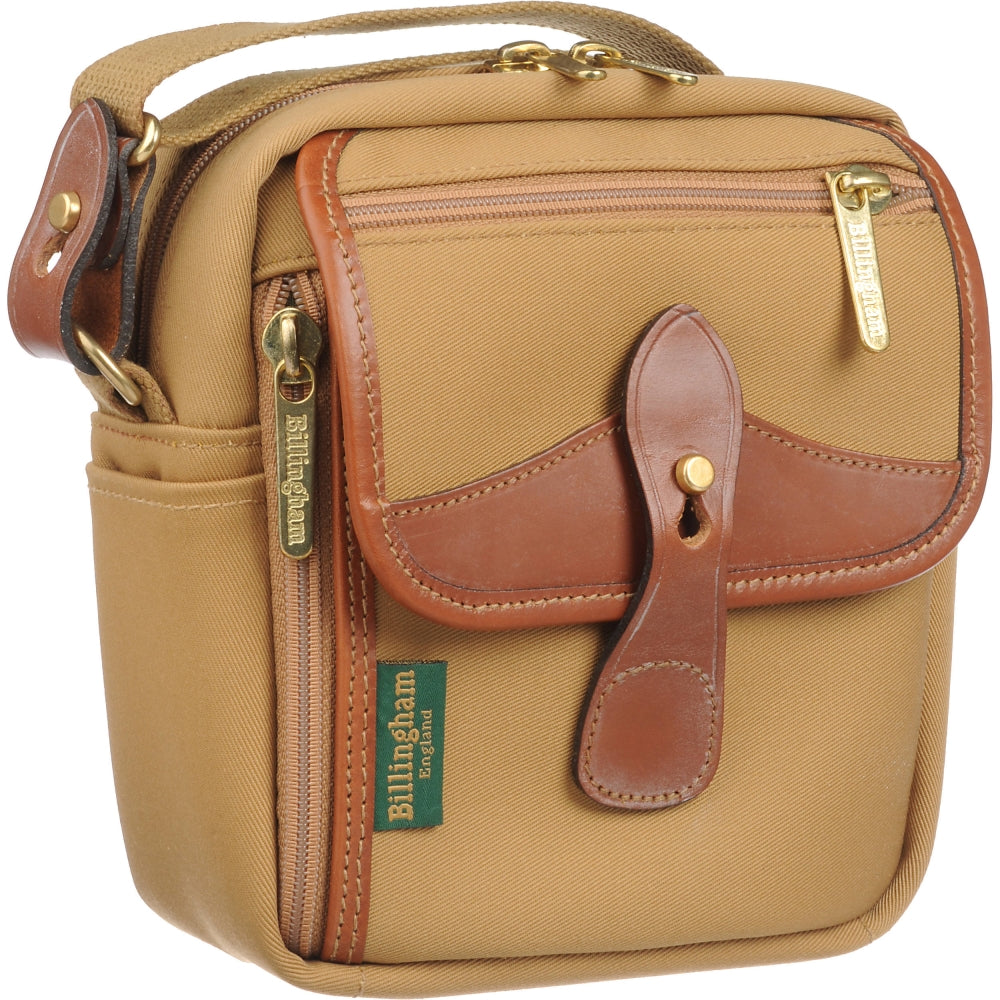 Billingham Stowaway Pola Shoulder Bag | Khaki with Tan Leather Trim