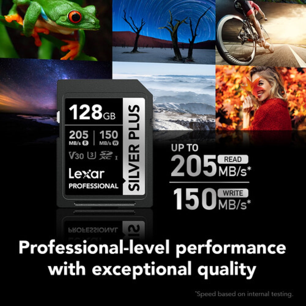 Lexar 128GB Professional SILVER PLUS UHS-I SDXC Memory Card