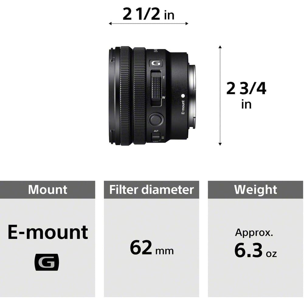 Sony E 10-20mm f/4 PZ G Lens Compatible with Sony E Mount Bundled with 62mm UV Filter + Lens Cap Keeper + Deluxe Cleaning Kit - Blower, Lens Pen, Brush & Case + Microfiber Cleaning Cloth