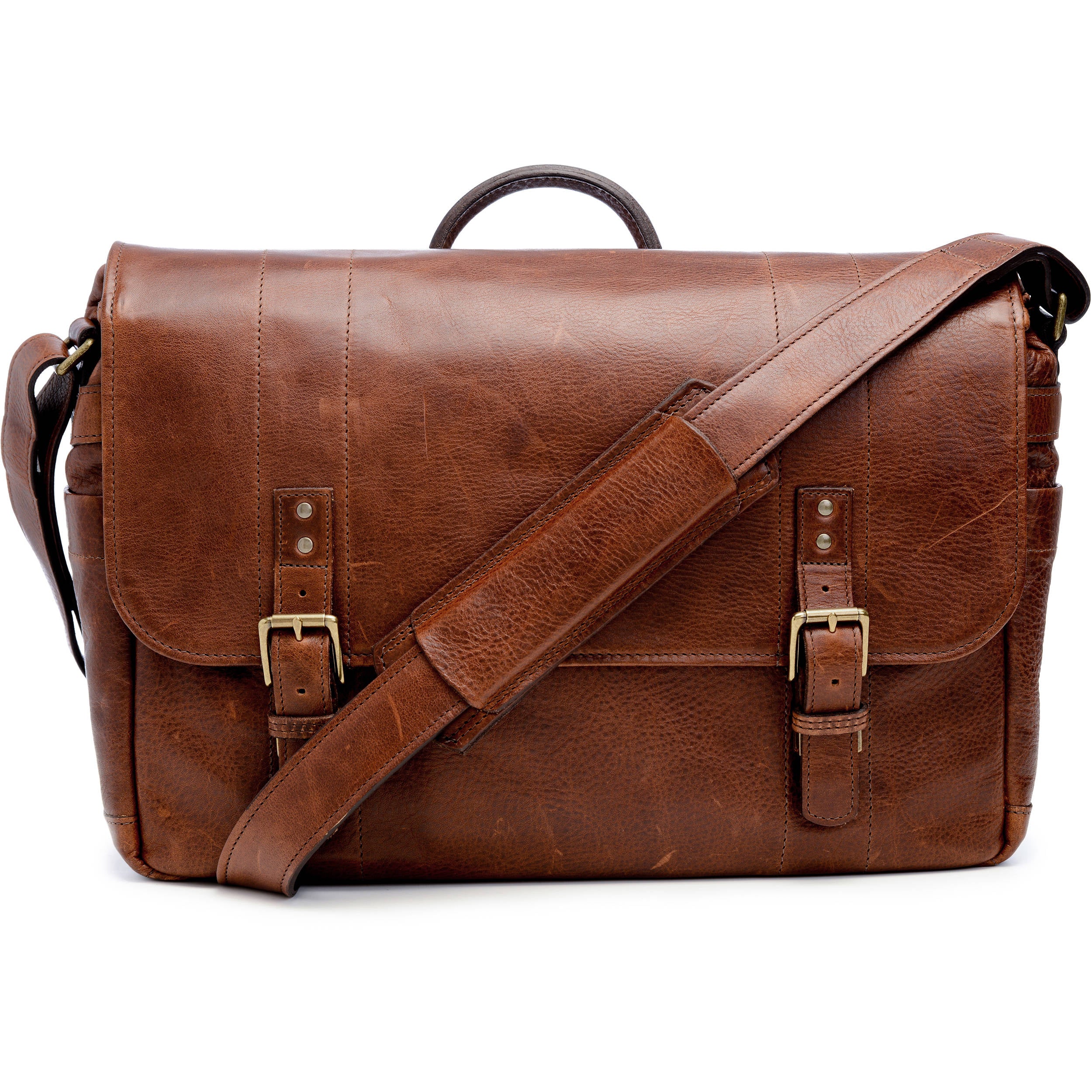 ONA The Leather Union Street Messenger Bag | Walnut