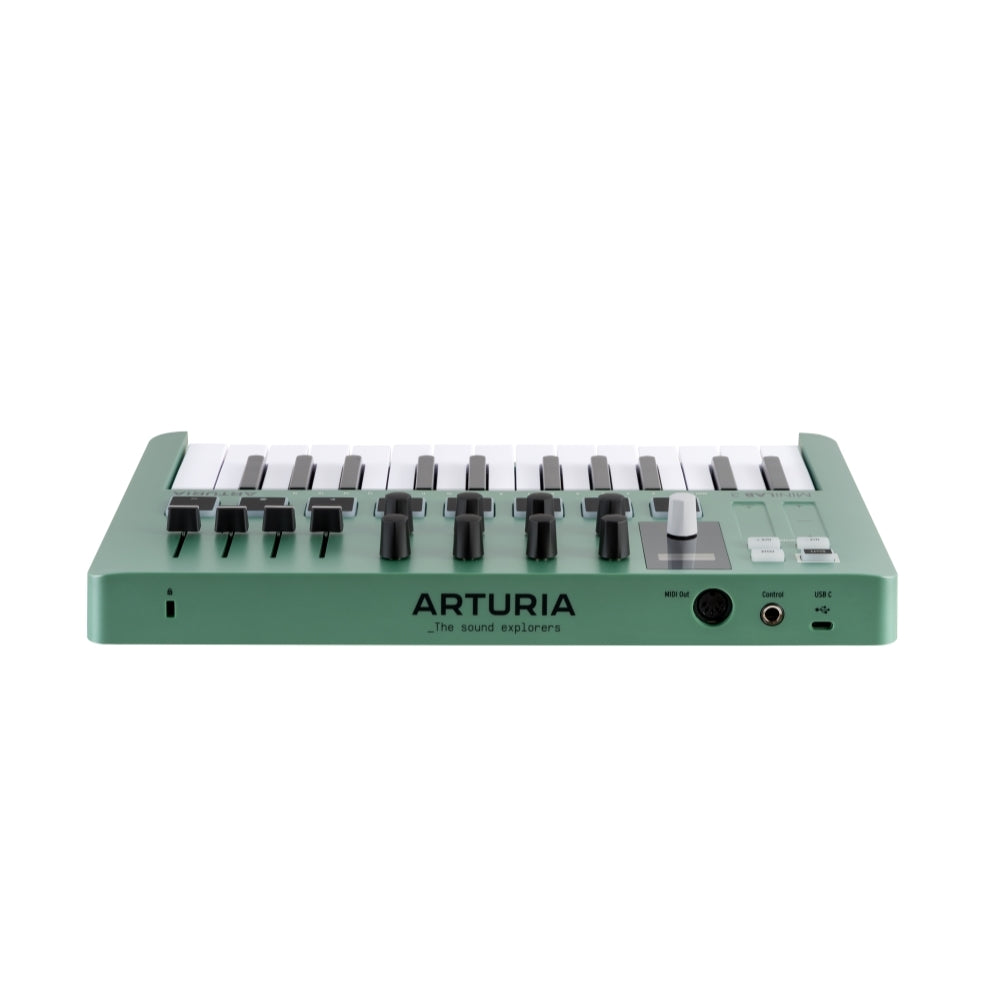 Arturia MiniLab 3 Compact MIDI Keyboard and Pad Controller (Mint Green) Bundled with MIDI Cable + Microfiber Cleaning Cloth (3 Items)