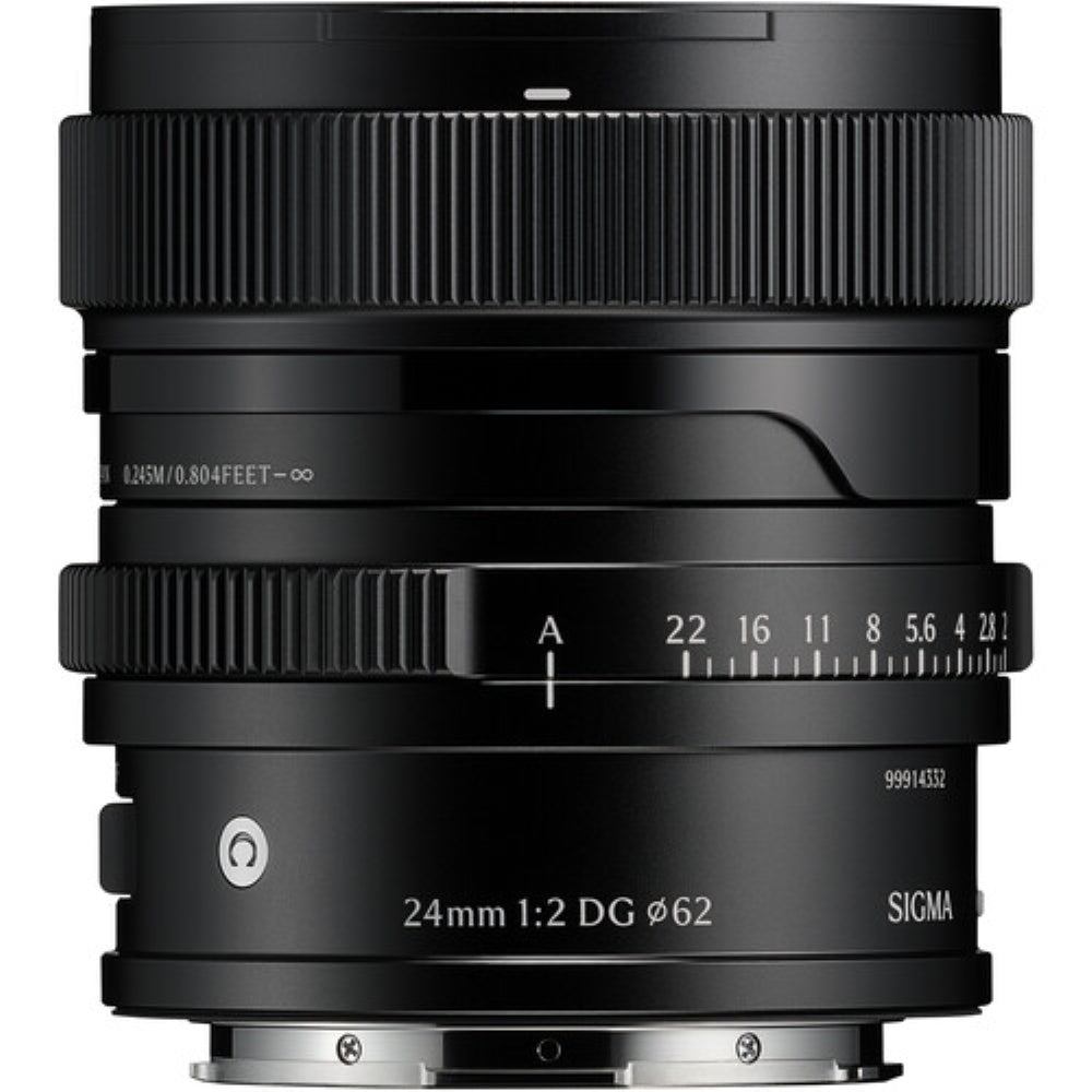 Sigma 24mm f/2 DG Contemporary Lens Compatible with L-Mount (Full Frame) Black Bundle with 62mm UV Filter + Lens Cap Keeper + Cleaning Kit + Cleaning Cloth (5 Items)